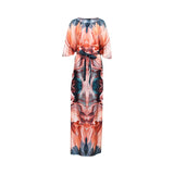 Alberta Ferretti Women's Fantasy Multicolor Print Long Dress