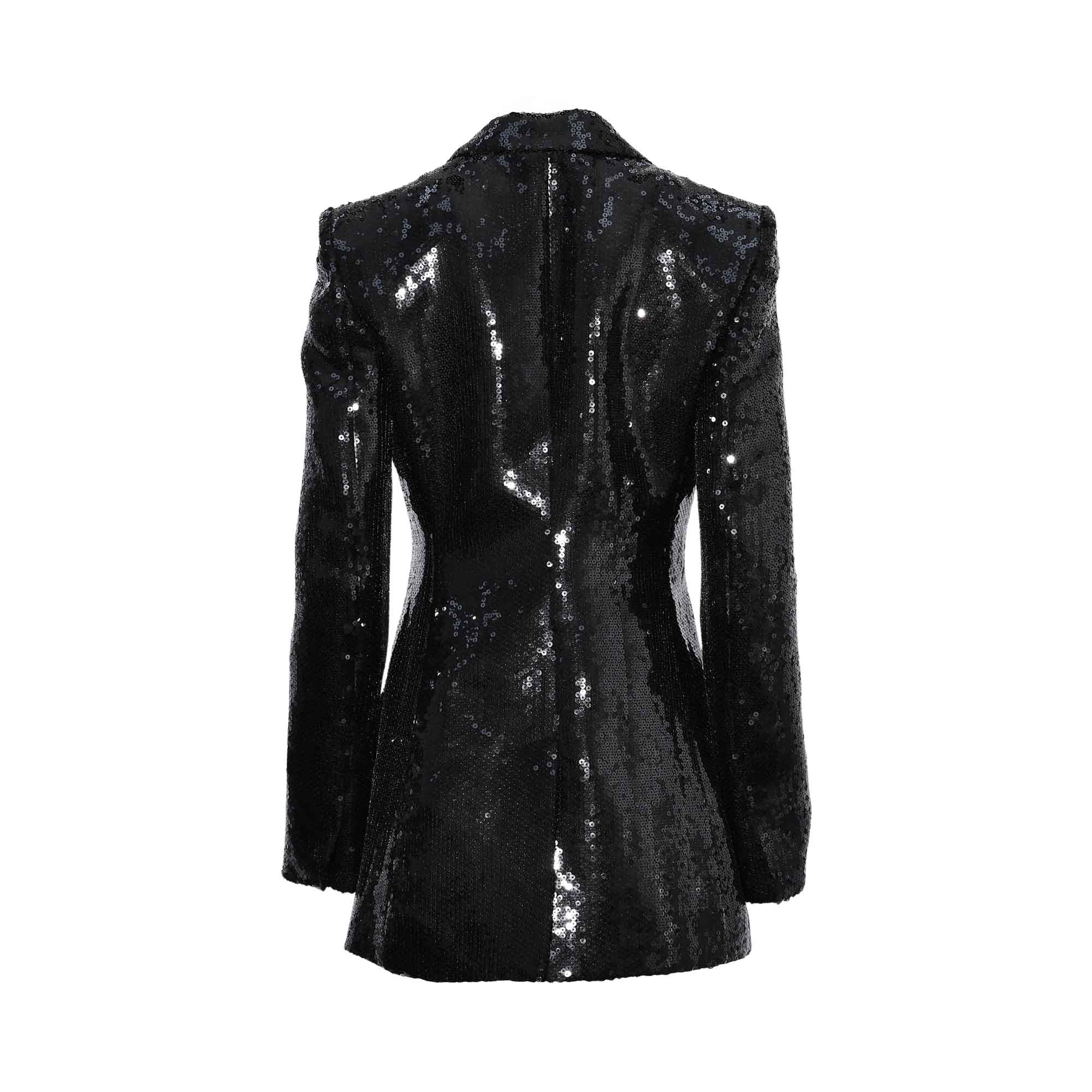 Alberta Ferretti Women's Stunning Sequin Blazer – Blue Salon