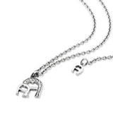 Aigner Women's Rhodium-Plated Stainless Steel Short Necklace (AGJ.231015.SNL)