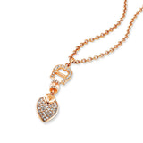 Aigner Women's Rose Gold Stainless Steel Heart Pendant Necklace (AGJ.231036.RNL)