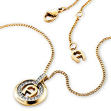 Aigner Women's Yellow Gold-Plated Stainless Steel Link Necklace (AGJ.241130.GNL)