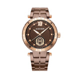 Aigner Vigevano Gents Brown Pattner Dial Brown With Rose Gold Stainless Steel watch