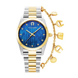 Aigner scafati Ladies Blue Dial Silver Gold Tone Watch