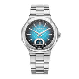 Aigner Taviano 2 Gents Turquoise Black Dial Stainless Steel Silver Watch