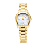 Aigner Alessandria Ladies White MOP Dial Stainless Steel Gold Plated Watch