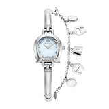 Aigner Tuscania Ladies Light Blue MOP Dial Stainless Steel Watch
