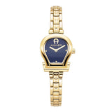 Aigner Tivoli Due Ladies Navy Dial Gold Tone Watch