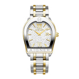 Aigner Verona Due Gents White Dial Yellow Gold/Silver Stainless Steel Watch
