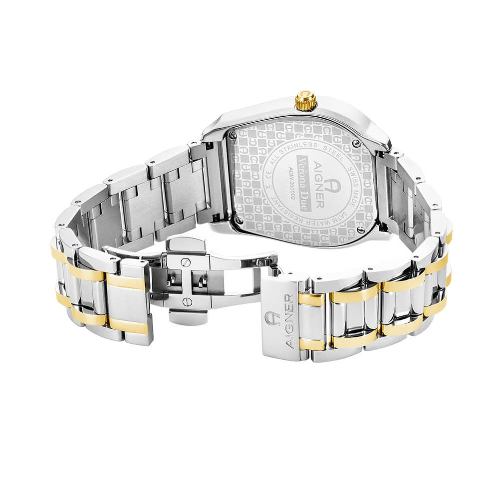 Aigner Verona Due Gents White Dial Yellow Gold/Silver Stainless Steel Watch | Fashion Watches | GCC | Men | Mens | Mens Watches | Watch | Watches Aigner Verona Due Gents White Dial Yellow Gold/Silver Stainless Steel Watch | Fashion Watches | GCC | Men | Mens | Mens Watches | Watch | Watches