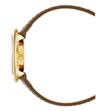 Aigner Biella Ladies Gold Dial Brown Leather Strap Watch