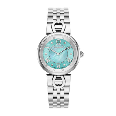 Aigner Dolce Ladies Light Blue Dial Silver Stainless Steel Watch