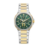 Aigner Fermo Men's Green Dial Two-Tone Gold/Silver Stainless Steel Bracelet Watch