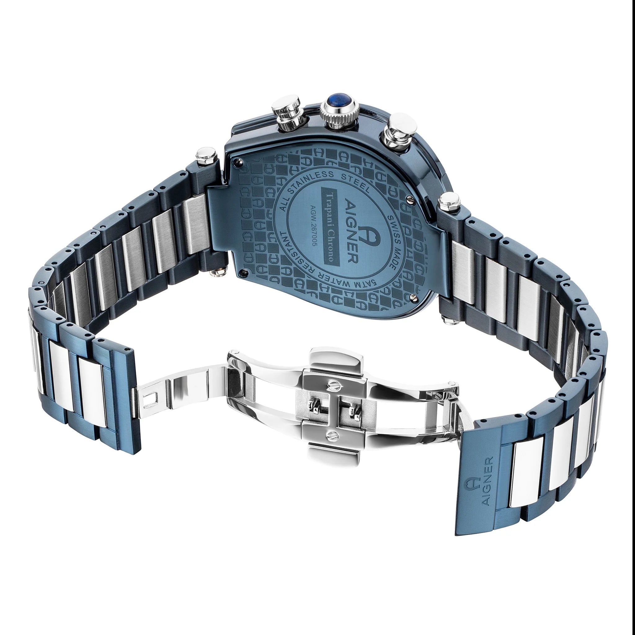 Aigner Trapani Chrono Gents Silver Blue Watch | Fashion Watches | GCC | Men | Mens | Mens Watches | new-season-2025 | Watch | Watches Aigner Trapani Chrono Gents Silver Blue Watch | Fashion Watches | GCC | Men | Mens | Mens Watches | new-season-2025 | Watch | Watches