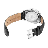 Aigner Daiano Gents Blue Dial Black Leather Strap Watch