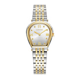 Aigner Dogna Ladies Silver Sunray Brushed Dial Silver/Yellow Gold Stainless Steel Watch