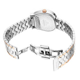 Aigner Mantova Diamond Women's Swiss Made Two-Tone Watch with Horseshoe Case and Honeycomb Link Bracelet