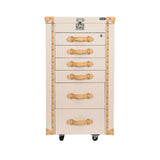 Artisan Cream Knitted Beige Jewelry Cabinet