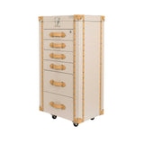 Artisan Cream Knitted Beige Jewelry Cabinet
