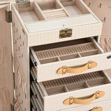 Artisan Cream Knitted Beige Jewelry Cabinet