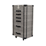 Artisan Bird Pattern Black Jewelry Cabinet