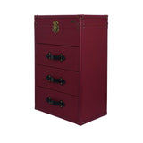 Artisan Jewelry Square Pattern Burgundy Armoire