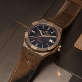 Maurice Lacroix Aikon Gents  Automatic Bronze Case Brown Leather Strap Watch