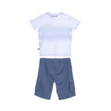 Aigner Kids Baby Boy's Navy & Aqua Green T-Shirt & Bermuda Set