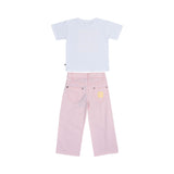 Aigner Kids Girl's White Pink Set T-Shirt & Trouser