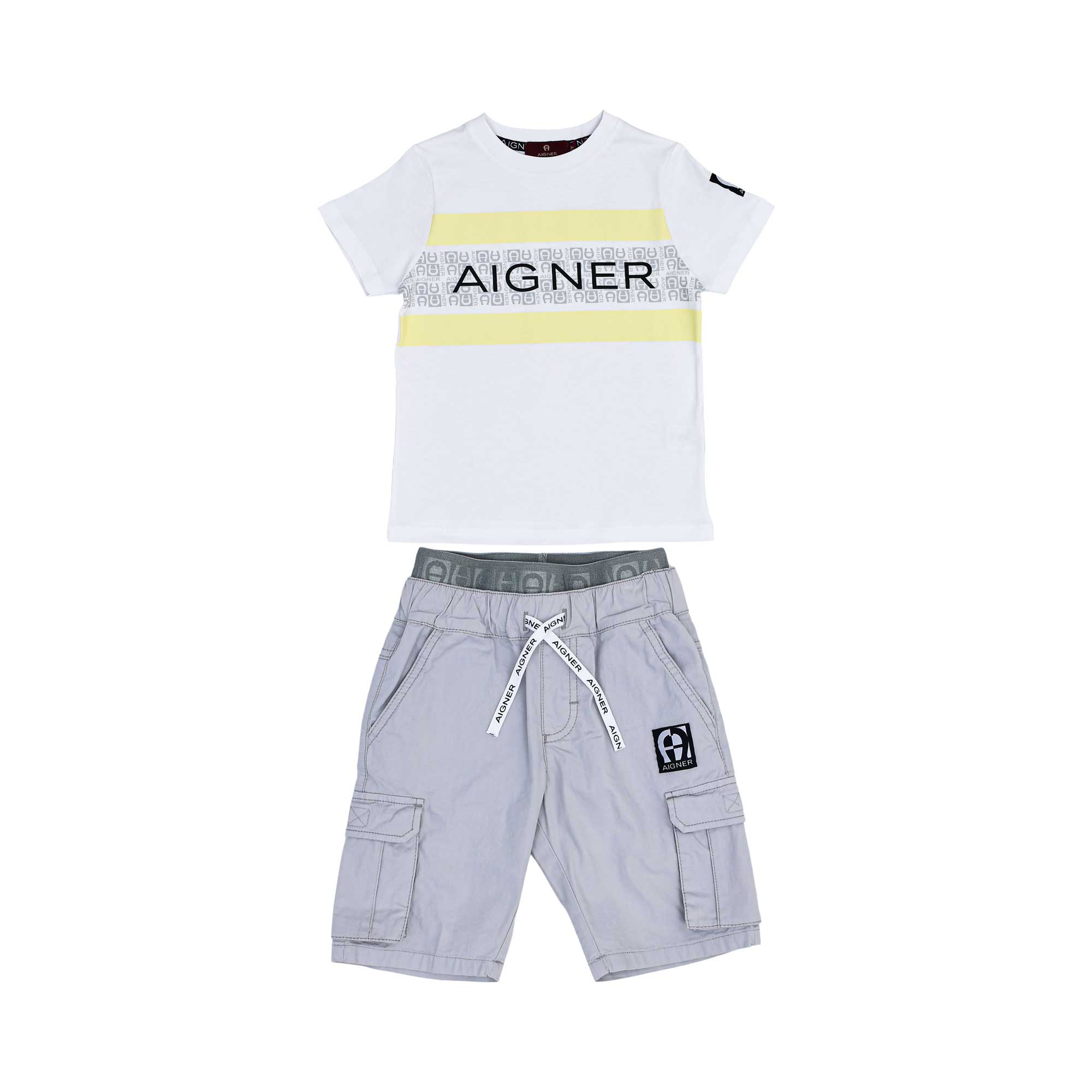 Aigner Kids Boy's White Grey Set of T-Shirt & Bermuda | GCC | Kids and Teens | Kids and Teens Boy Sets | Kids and Teens Sets | Kids Boys (3 YRS -16 YRS) | Kids Clothing | Kids Fashion | Kids Teen Collection | Sets Aigner Kids Boy's White Grey Set of T-Shirt & Bermuda | GCC | Kids and Teens | Kids and Teens Boy Sets | Kids and Teens Sets | Kids Boys (3 YRS -16 YRS) | Kids Clothing | Kids Fashion | Kids Teen Collection | Sets