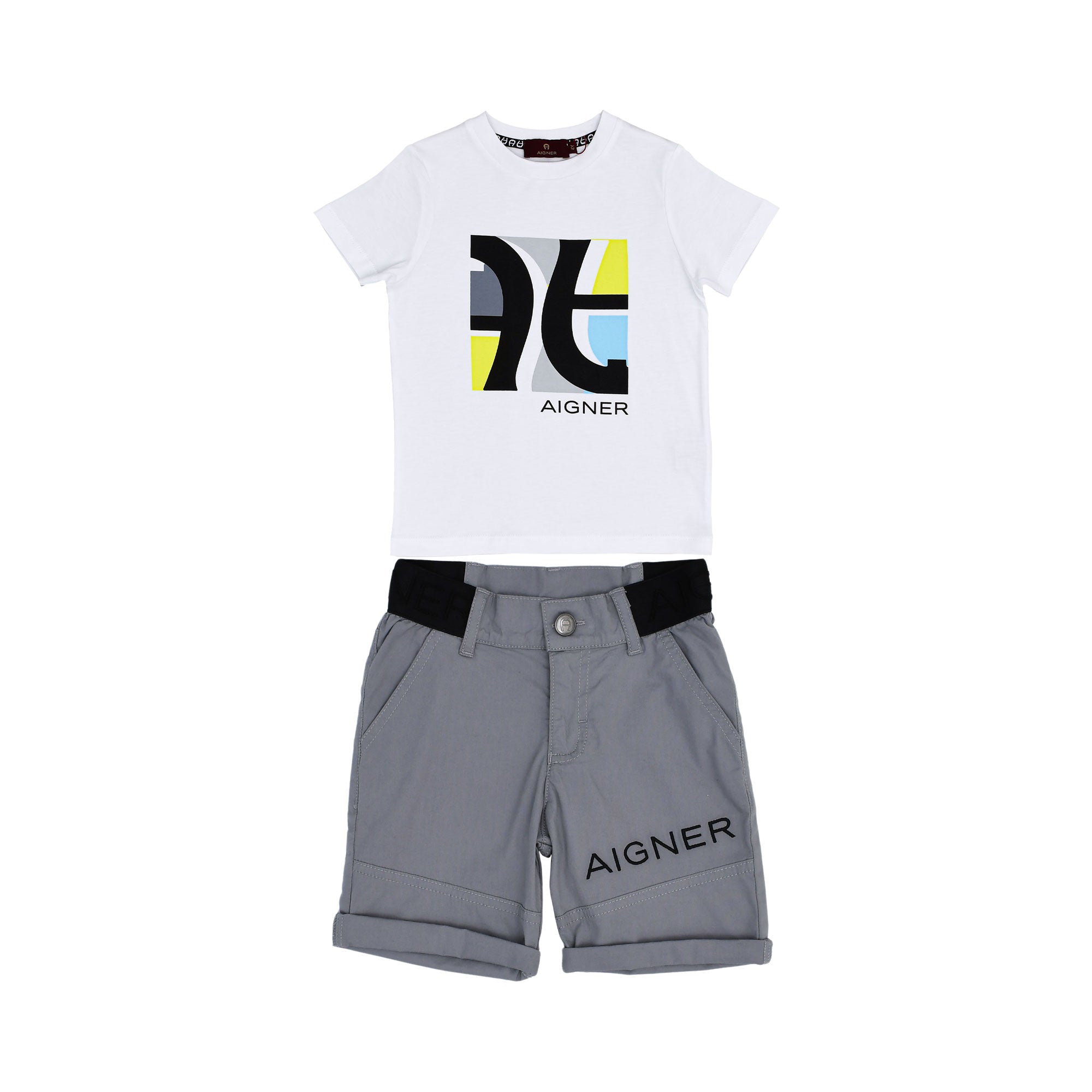 Aigner Kids Boy's White & Grey Set of T-Shirt & Bermuda | GCC | Kids and Teens | Kids and Teens Boy Sets | Kids and Teens Sets | Kids Boys (3 YRS -16 YRS) | Kids Clothing | Kids Fashion | Kids Teen Collection | Sets Aigner Kids Boy's White & Grey Set of T-Shirt & Bermuda | GCC | Kids and Teens | Kids and Teens Boy Sets | Kids and Teens Sets | Kids Boys (3 YRS -16 YRS) | Kids Clothing | Kids Fashion | Kids Teen Collection | Sets