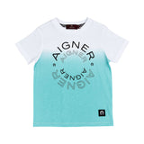 Aigner Kids Boy's White & Blue Set of T-Shirt & Bermuda