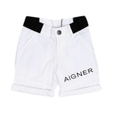 Aigner Kids Boy's White & Blue Set of T-Shirt & Bermuda