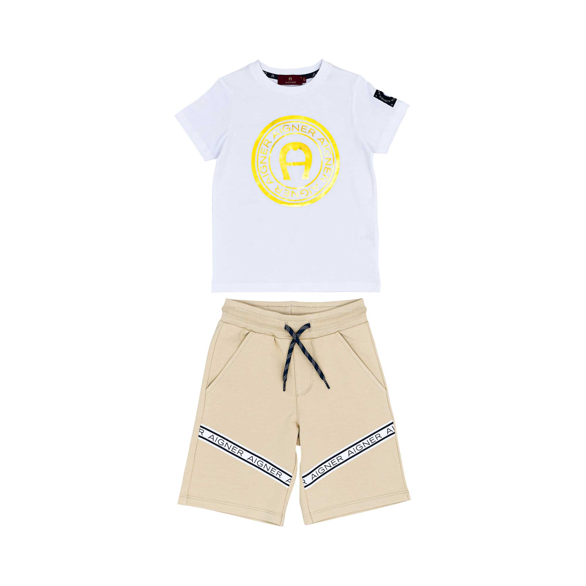 Aigner Kids Boy's White & Beige Set of T-Shirt & Bermuda | GCC | Kids and Teens | Kids and Teens Boy Sets | Kids and Teens Sets | Kids Boys (3 YRS -16 YRS) | Kids Clothing | Kids Fashion | Kids Teen Collection Aigner Kids Boy's White & Beige Set of T-Shirt & Bermuda | GCC | Kids and Teens | Kids and Teens Boy Sets | Kids and Teens Sets | Kids Boys (3 YRS -16 YRS) | Kids Clothing | Kids Fashion | Kids Teen Collection