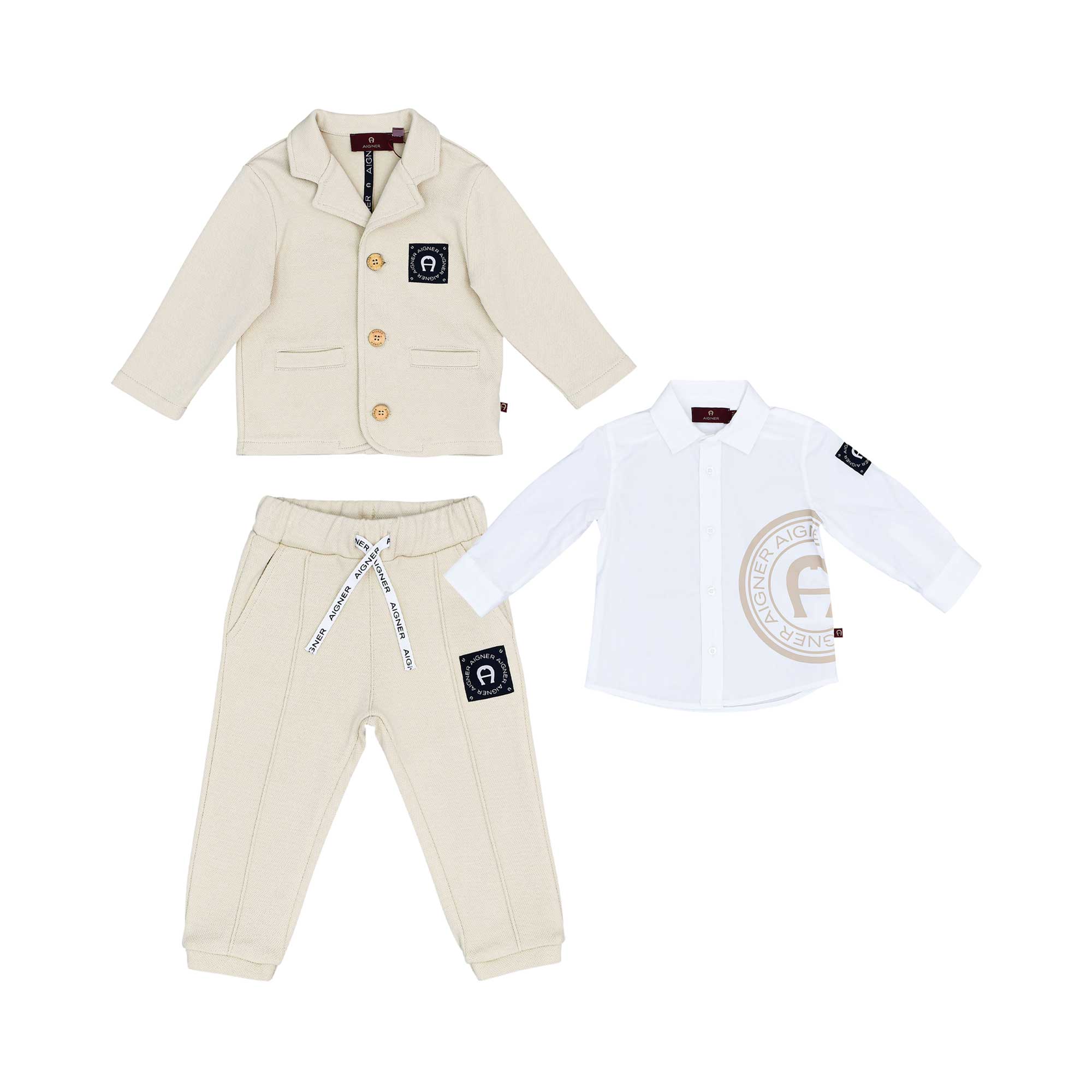 Aigner Kids Baby Boy's White & Beige Suit | Baby | Baby Boy (9M - 36M) | Baby Boy Sets | Baby Collection | Baby Sets | GCC | Sets Aigner Kids Baby Boy's White & Beige Suit | Baby | Baby Boy (9M - 36M) | Baby Boy Sets | Baby Collection | Baby Sets | GCC | Sets