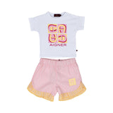 Aigner Kids Baby Girl's Set of T-Shirt & Shorts Pink & White