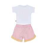 Aigner Kids Baby Girl's Set of T-Shirt & Shorts Pink & White
