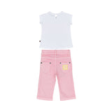 Aigner Kids Baby Girl's Set T-Shirt & Trousers Pink White
