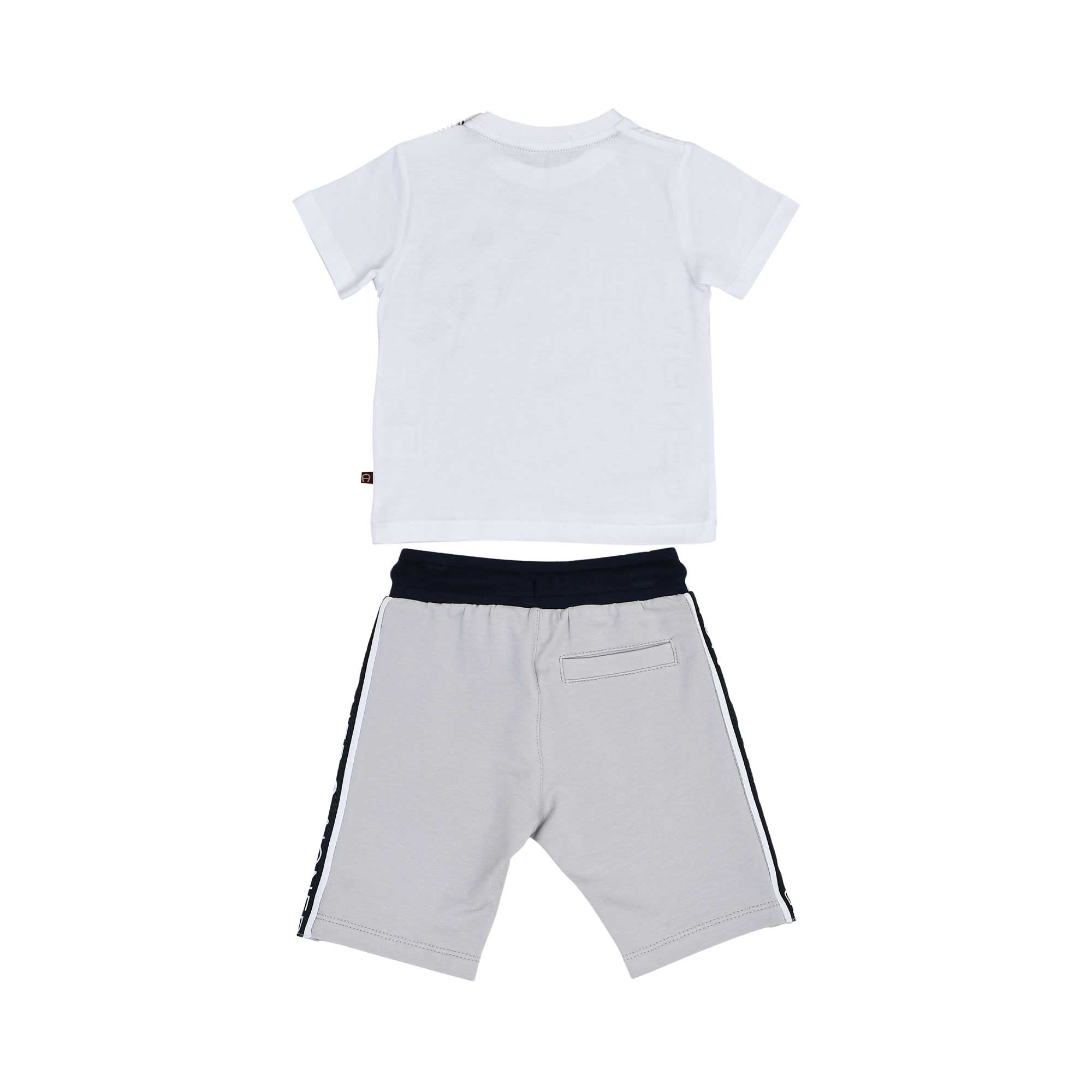 Aigner Kids Boy's White & Grey Set of T-Shirt & Bermuda | Baby | Baby Boy (9M - 36M) | Baby Boy Sets | Baby Collection | Baby Sets | GCC | Sets Aigner Kids Boy's White & Grey Set of T-Shirt & Bermuda | Baby | Baby Boy (9M - 36M) | Baby Boy Sets | Baby Collection | Baby Sets | GCC | Sets