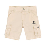 Aigner Kids Baby Boy's White & Beige Set of T-Shirt & Bermuda