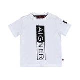 Aigner Kids Baby Boy's White & Navy Set T-Shirt & Bermuda