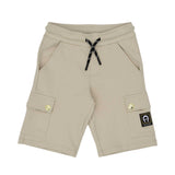 Aigner Kids Boys White Logo T-shirt & Beige Bermuda Shorts Set