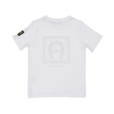 Aigner Kids Boys Logo Frame T-Shirt & Utility Bermuda Set White Grey