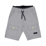 Aigner Kids Boys Logo Frame T-Shirt & Utility Bermuda Set White Grey