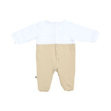 Aigner Kids New Born Boy's Beige & White Sleepsuit Set