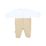 Aigner Kids New Born Boy's Beige & White Sleepsuit Set