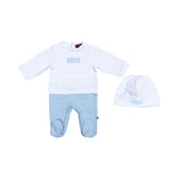 Aigner Kids New Born Boy's Blue Sleepsuit Set
