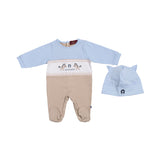 Aigner Kids New Born Boy's Blue Sleepsuit Set