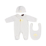 Aigner Kids New Born Boy's Set of Sleepsuit & Hat & Bib
