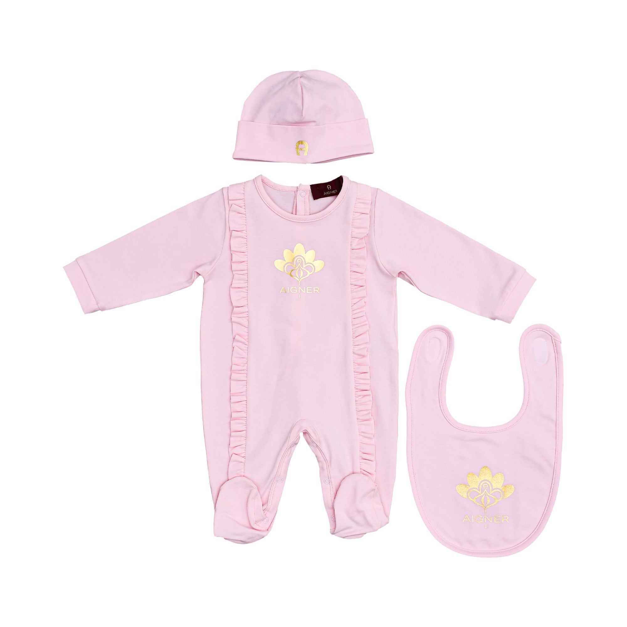 Aigner Kids New Born Girl's Pink Sleepsuit Set | GCC | New Born | New Born Babysuits | New Born Girl (0M - 9M) | New Born Girl Babysuits | New Born Girl Sleepwear | Set Sleepsuit | Set Sleepsuit & Bib & Hat | Set Sleepsuit & Hat | Sleepsuit Set Aigner Kids New Born Girl's Pink Sleepsuit Set | GCC | New Born | New Born Babysuits | New Born Girl (0M - 9M) | New Born Girl Babysuits | New Born Girl Sleepwear | Set Sleepsuit | Set Sleepsuit & Bib & Hat | Set Sleepsuit & Hat | Sleepsuit Set