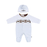 Aigner Kids New Born Boy's Blue Sleepsuit Set